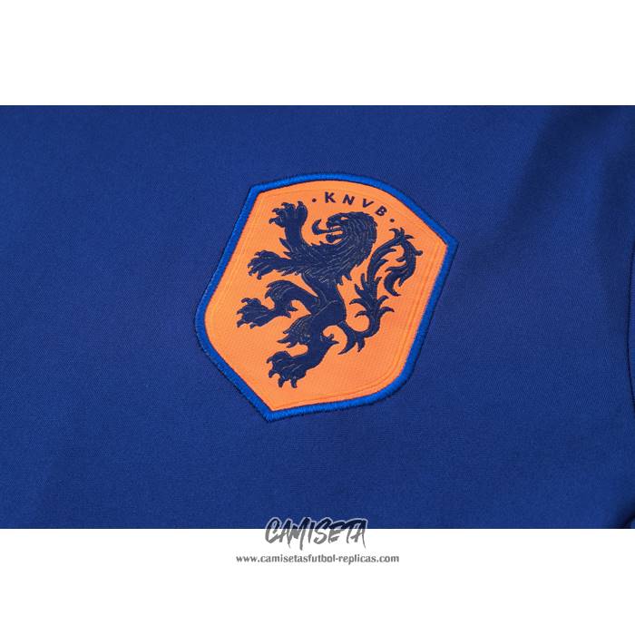 Chandal del Paises Bajos 2024-2025 Manga Corta Azul - Pantalon Corto